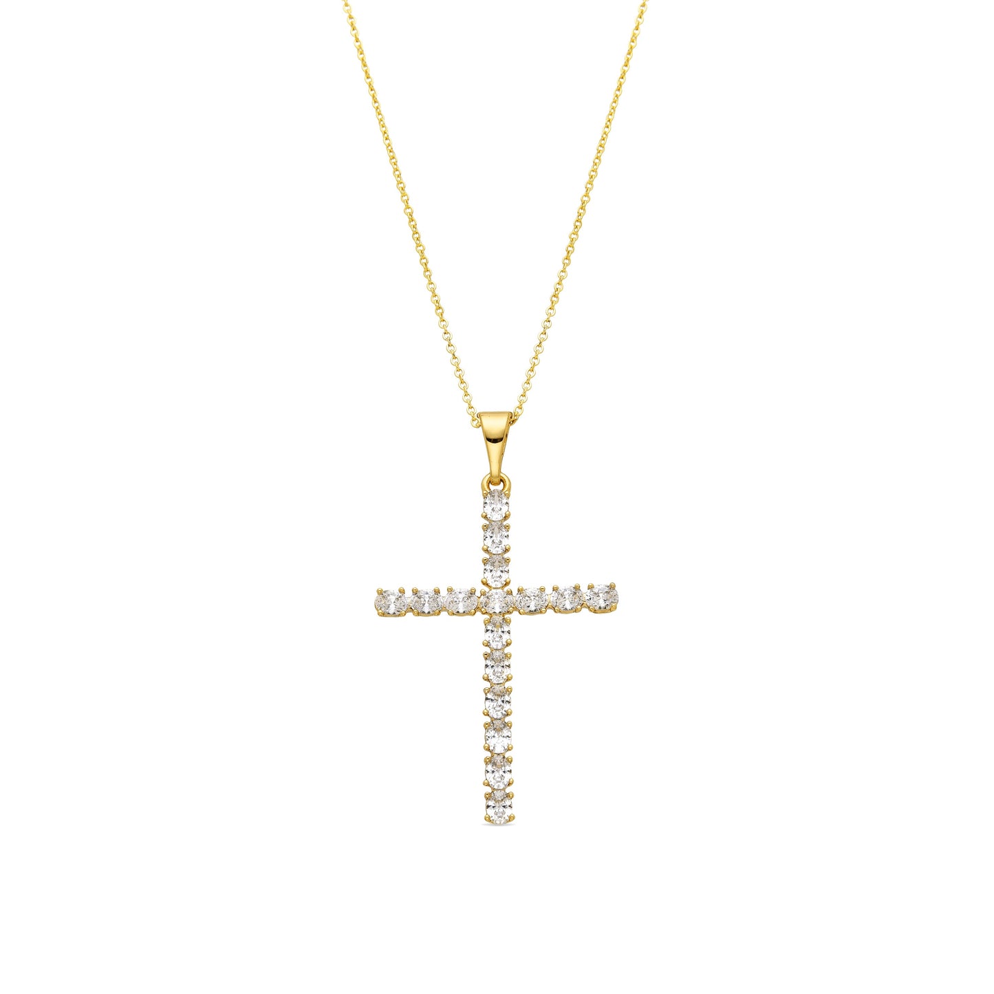 Collar con Circonita Brillante acabado oro 18k - Buteo