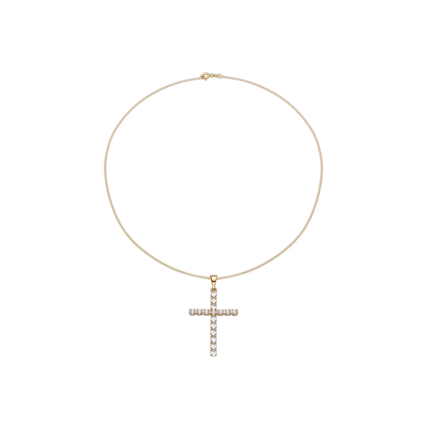 Collar con Circonita Brillante acabado oro 18k - Buteo