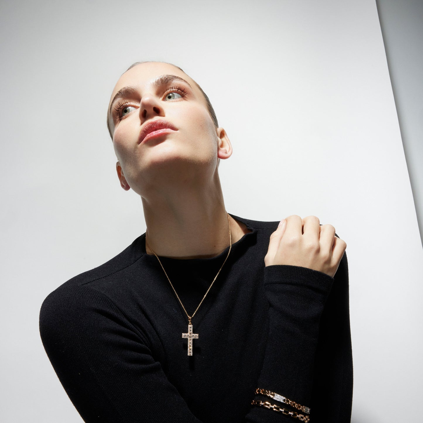 Collar con Circonita Brillante acabado oro 18k - Diora