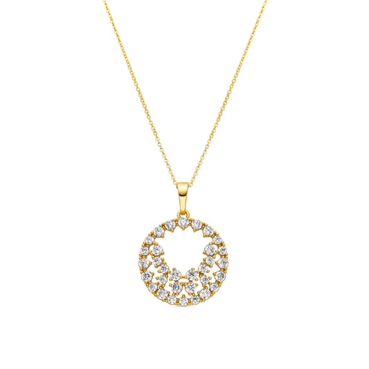 Collar con Circonita Brillante acabado oro 18k - Sili