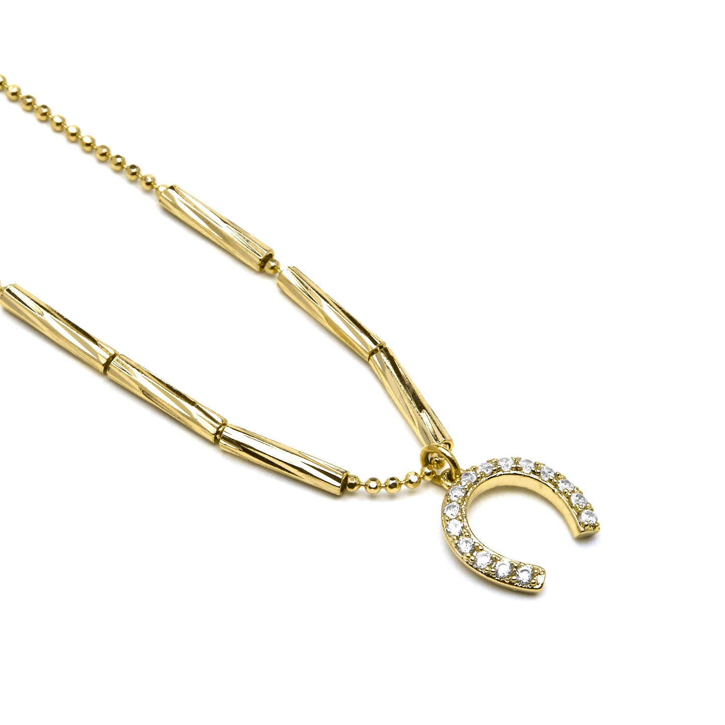 Collar con Circonita Brillante acabado oro 18k - Tingi