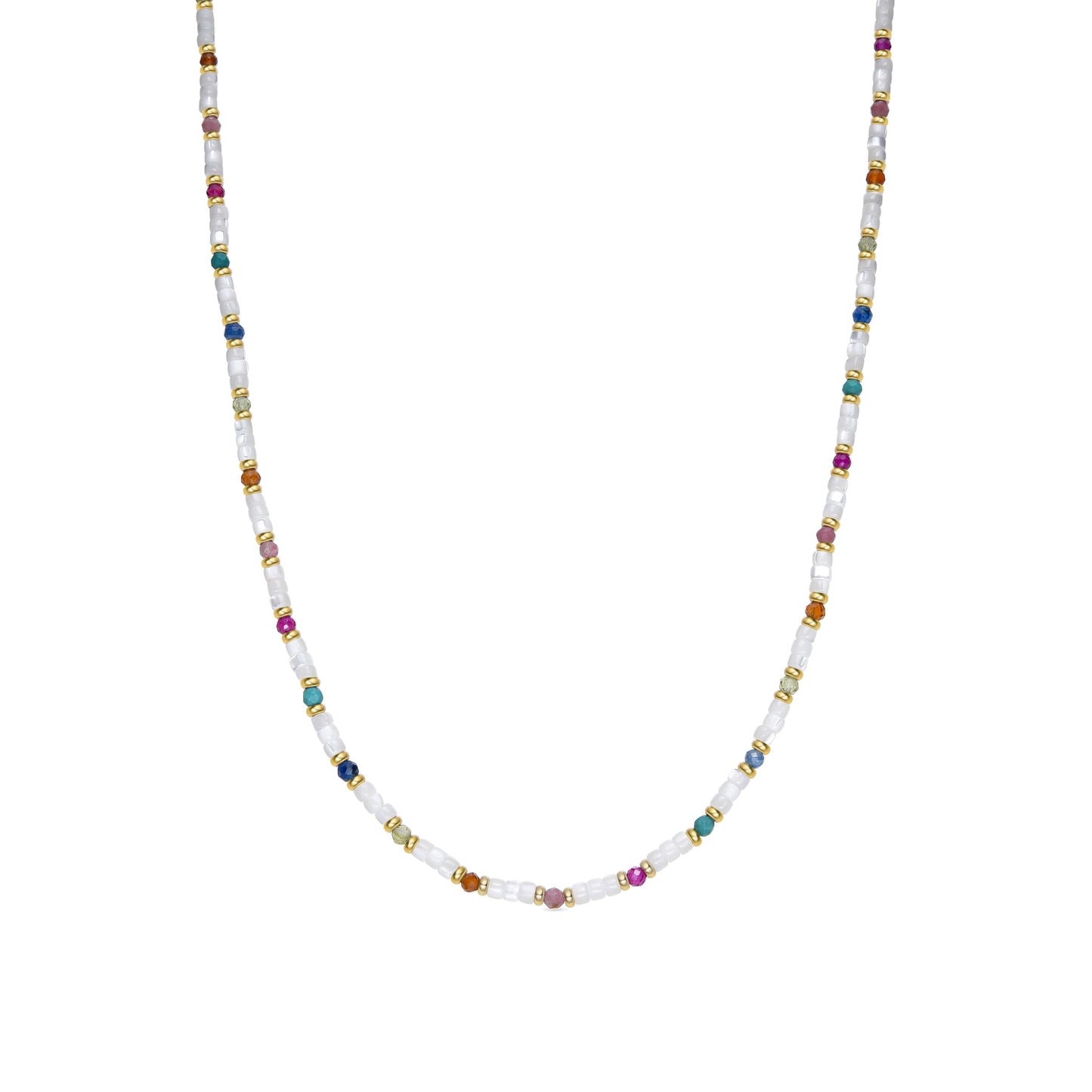 Collar con Madreperla Blanca acabado oro 18k - Xolau