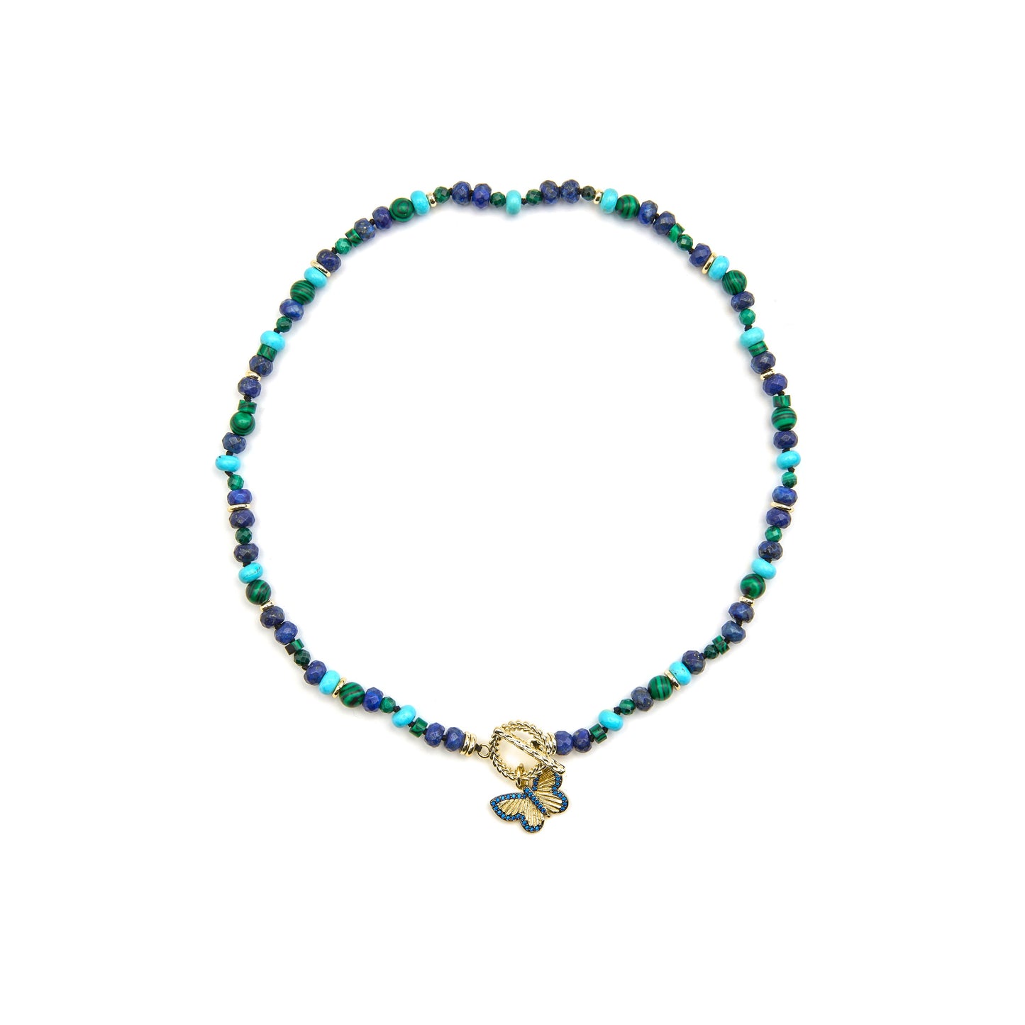 Collar con Lapislazuli Natural acabado oro 18k - Arru