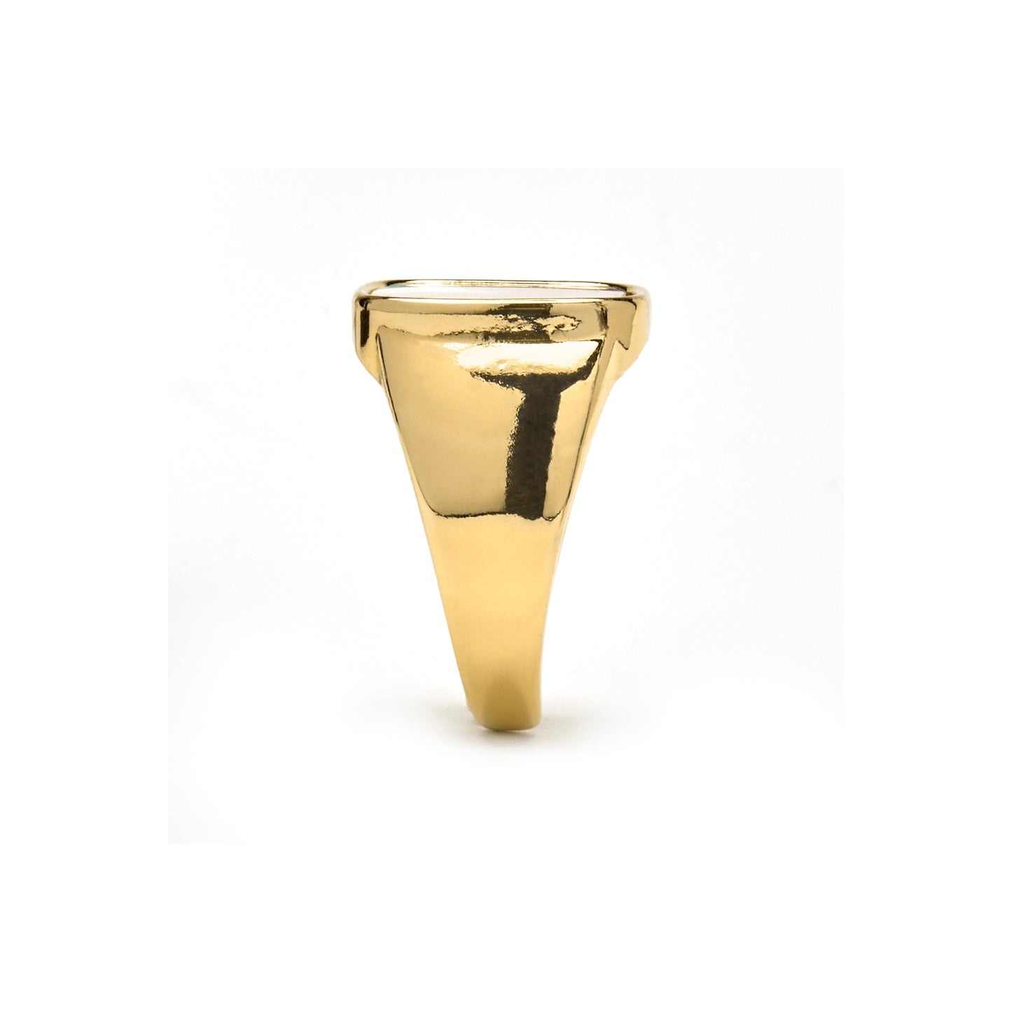 Anillo con Madreperla Blanca acabado oro 18k - Misau