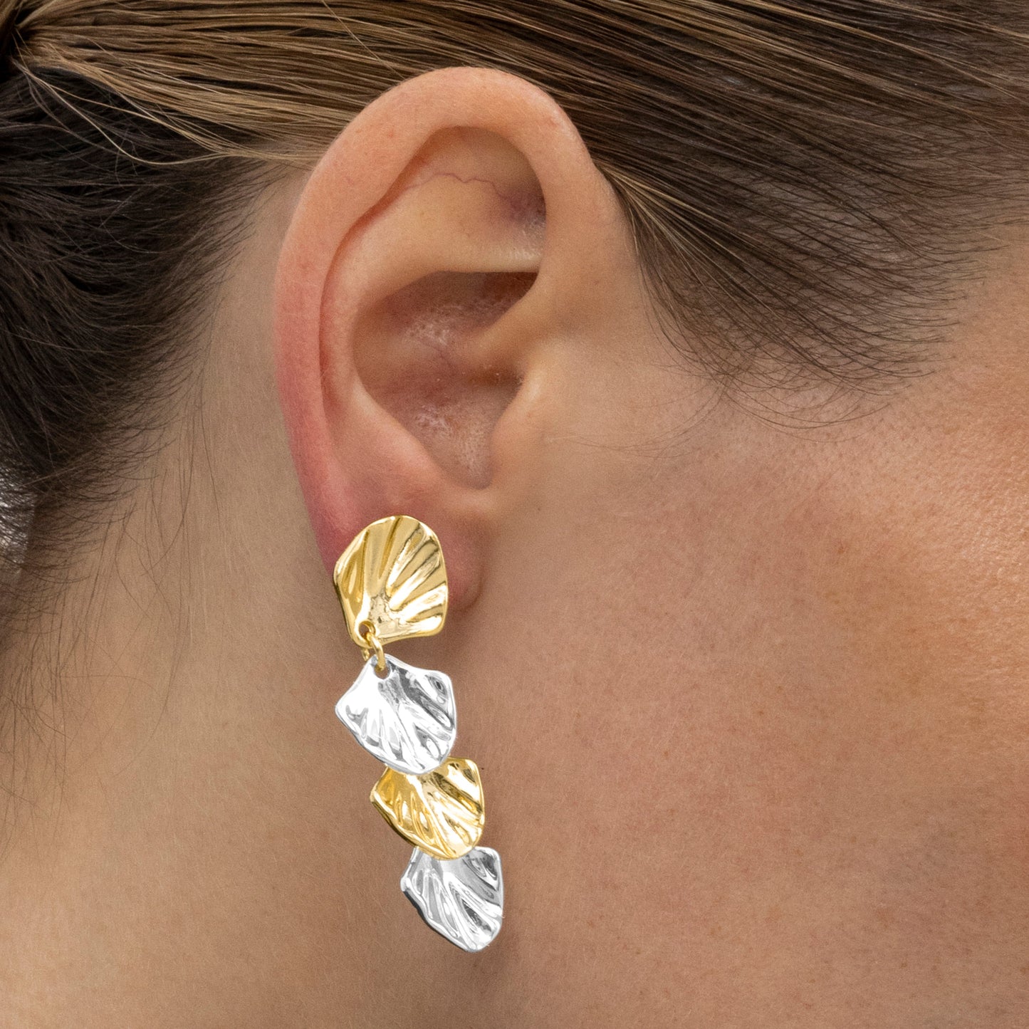 Pendientes acabado oro 18k - Toscel
