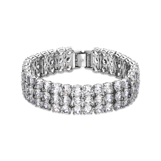 Pulsera con Circonita Brillante acabado plata - Laiko
