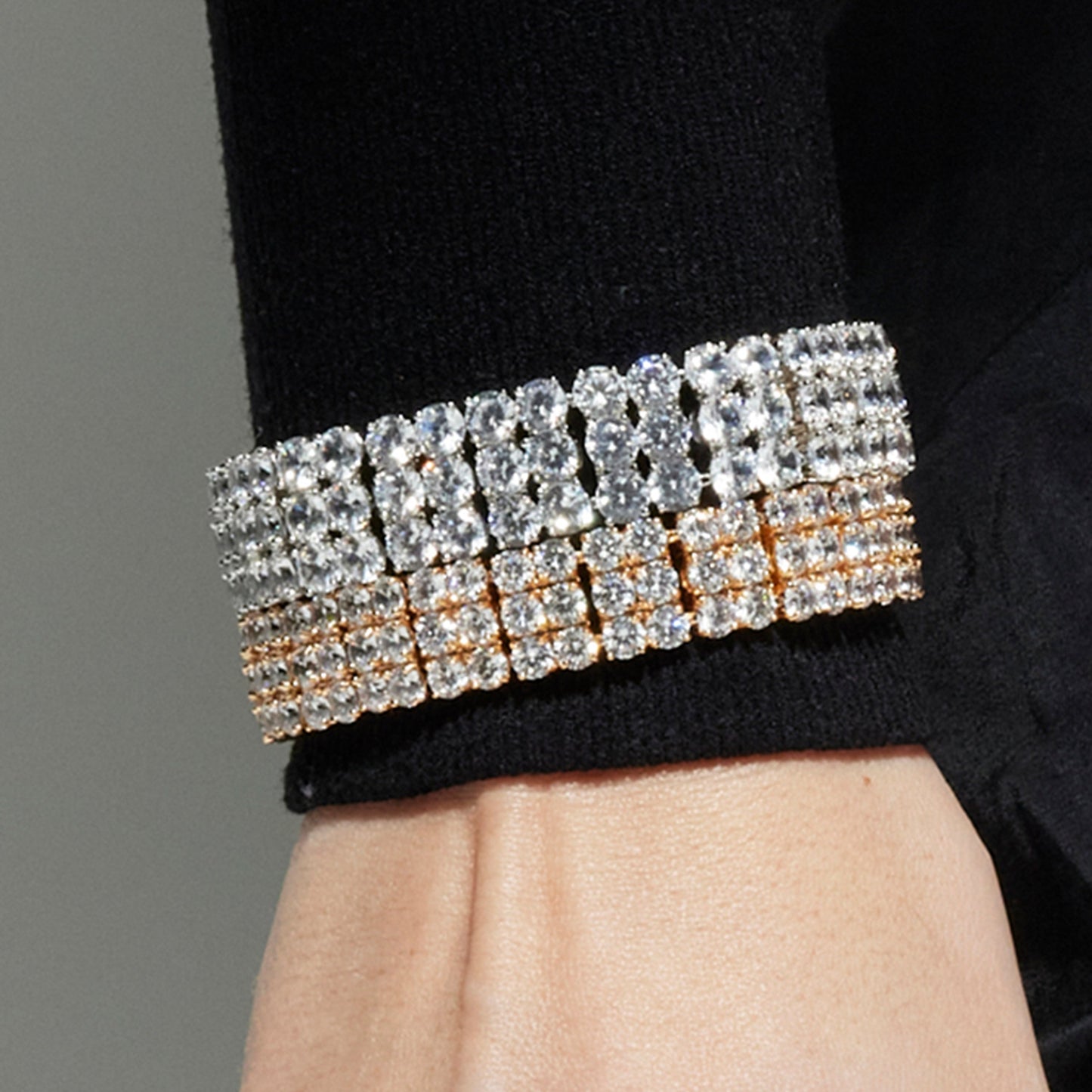 Pulsera con Circonita Brillante acabado plata - Laiko