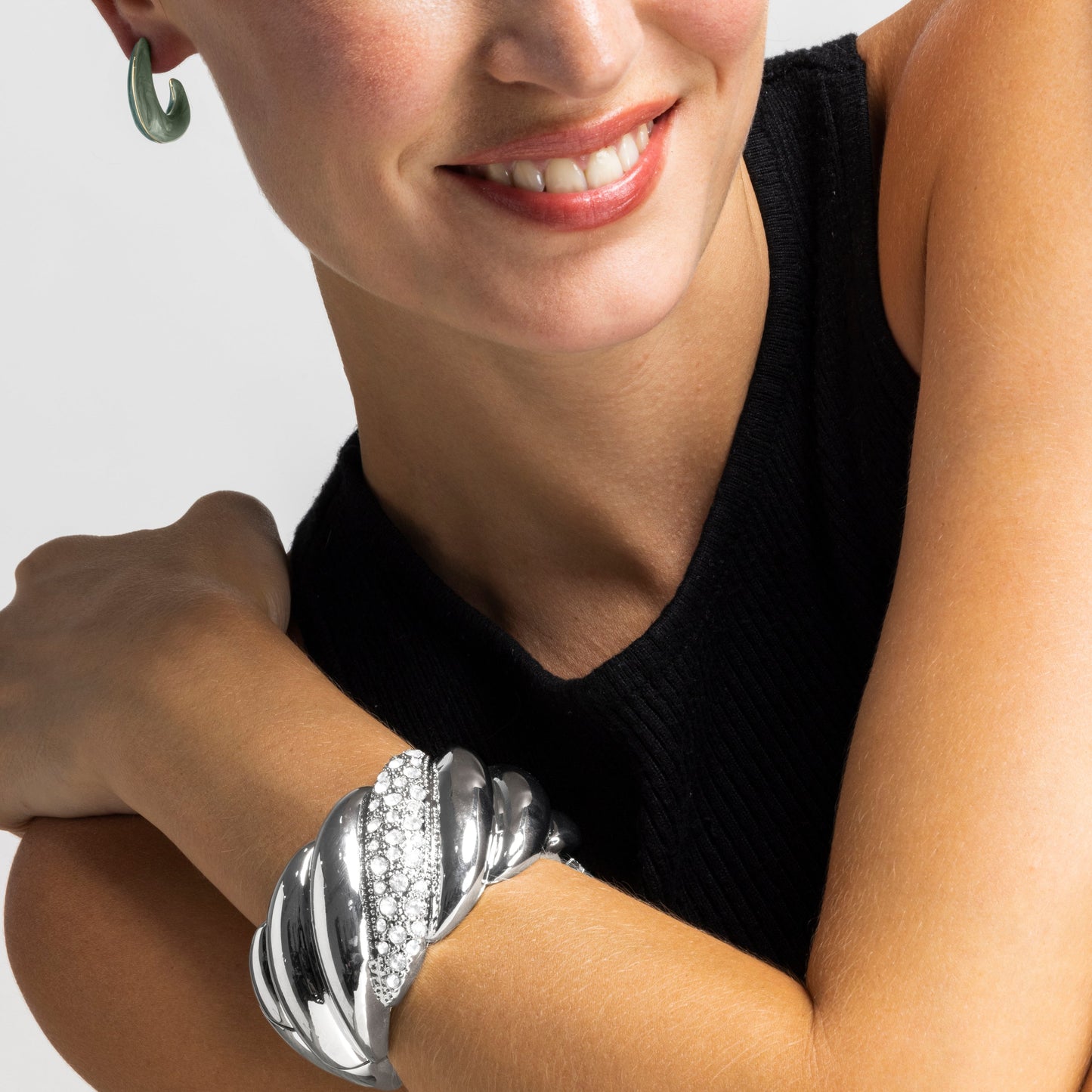 Pulsera con Circonita Brillante acabado plata - Eiuh