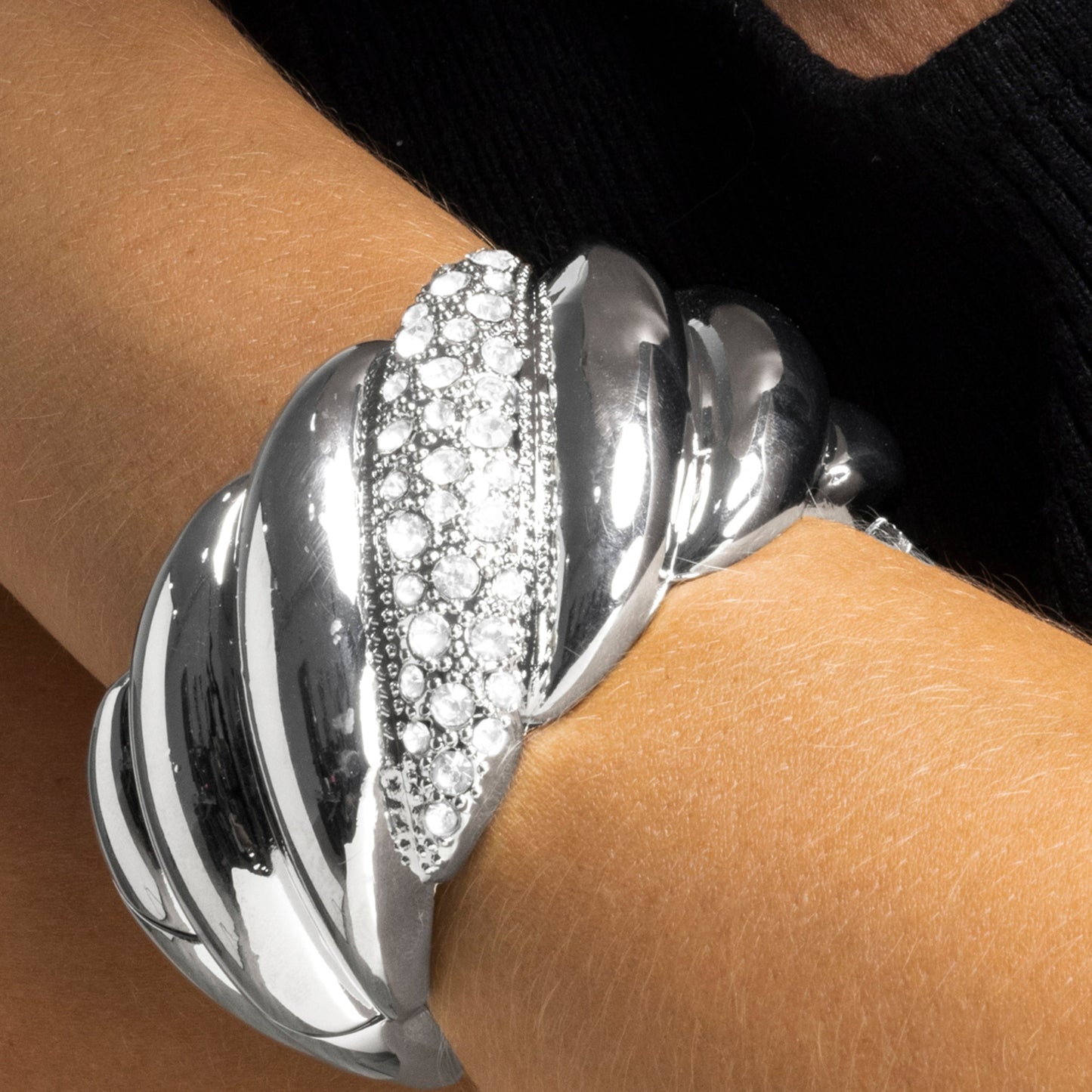 Pulsera con Circonita Brillante acabado plata - Eiuh