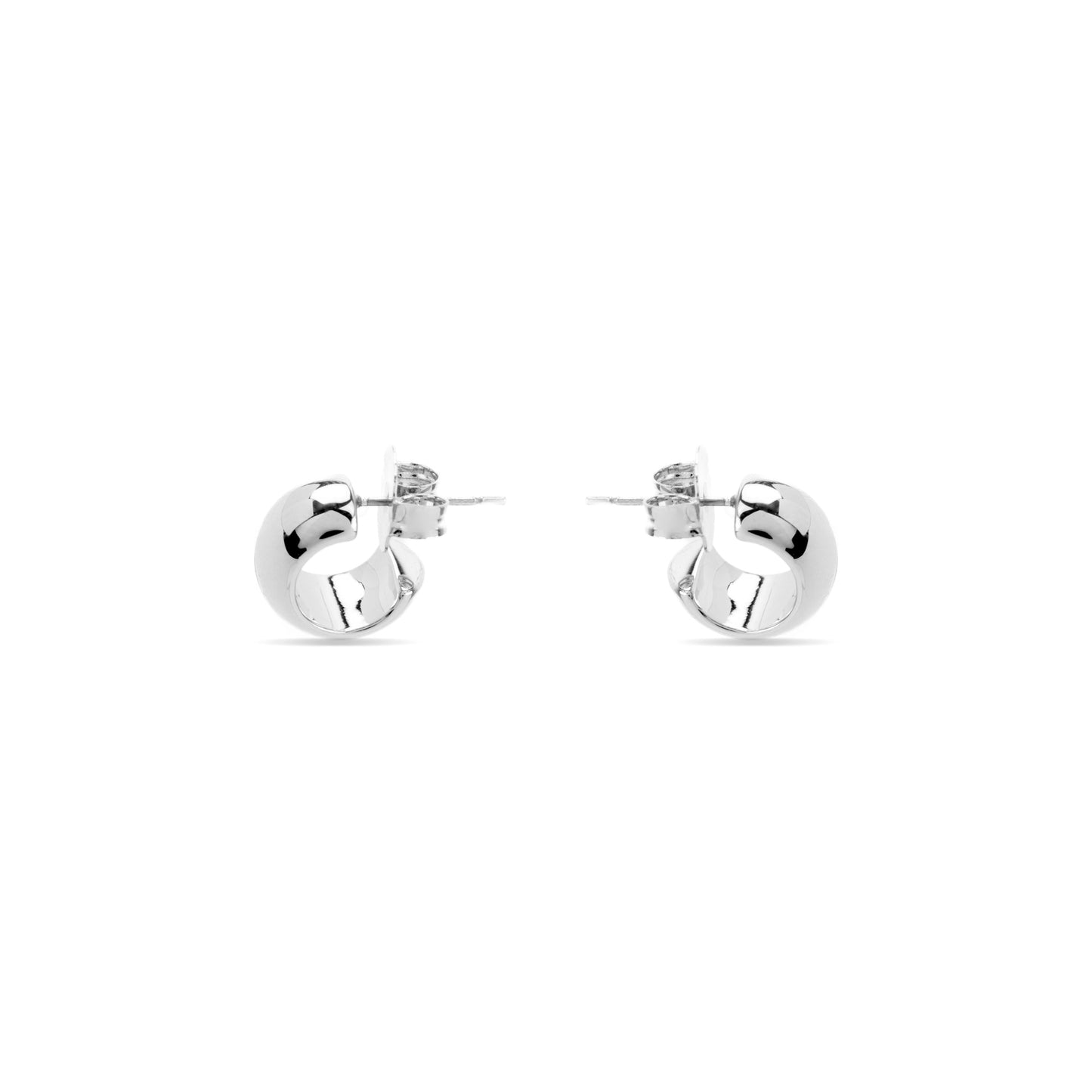 Pendientes con - acabado plata - Metha