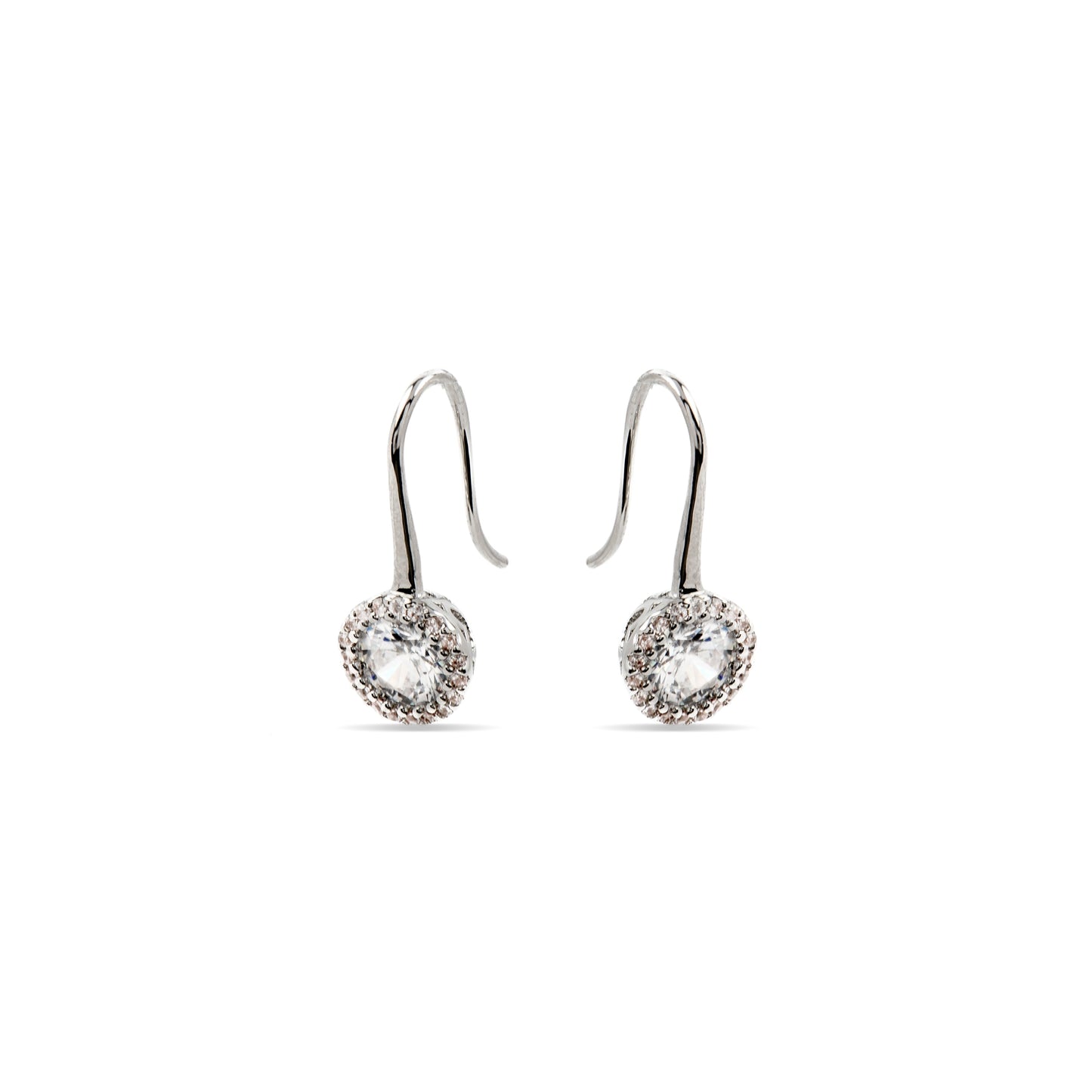 Pendientes con Circonita Brillante acabado plata - Tisab