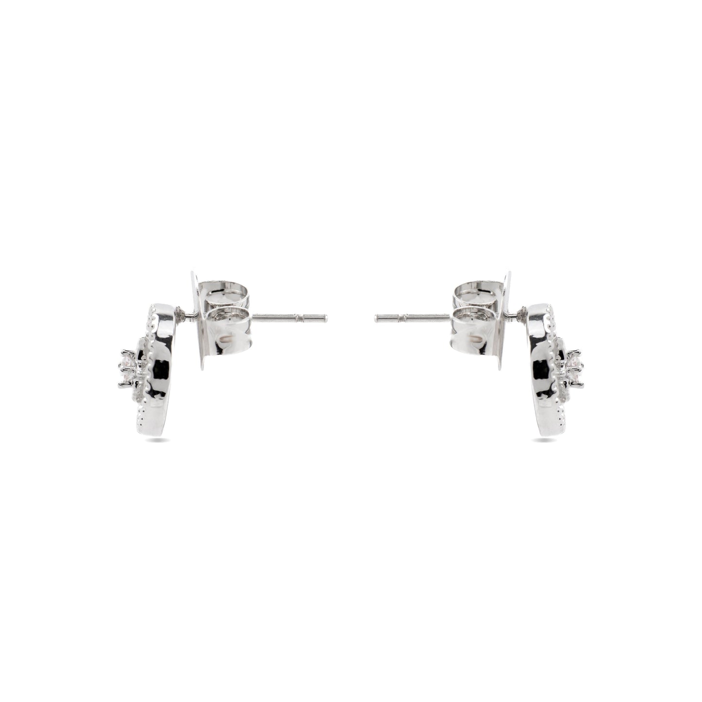 Pendientes con Madreperla Blanca acabado plata - Lymu