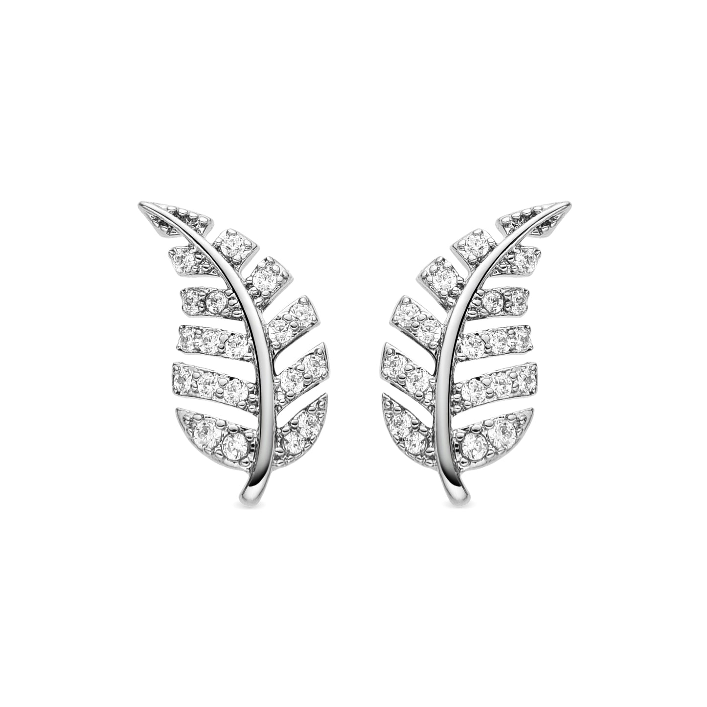 Pendientes con Circonita Brillante acabado plata - Tatsy