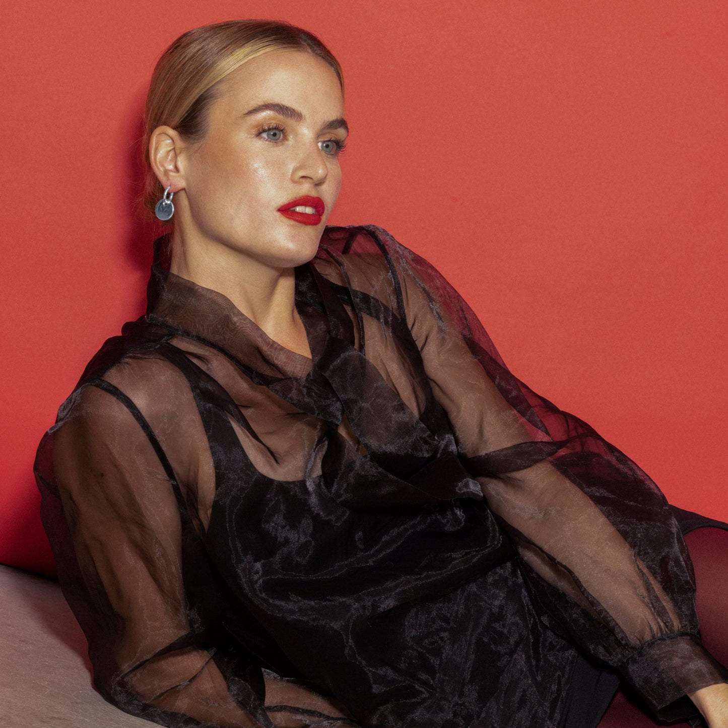 Pendientes con - acabado plata - Lieb