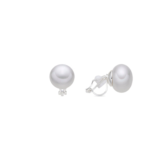 Pendientes acabado plata y Perla Blanca - Benet