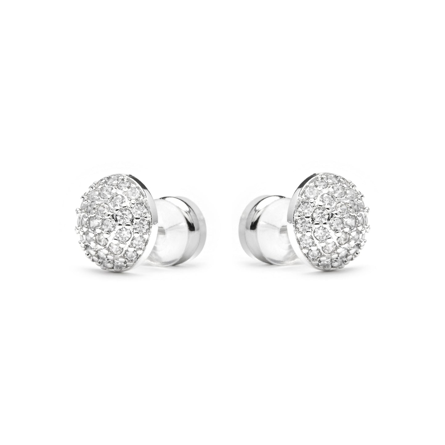 Pendientes acabado plata y Circonita Brillante - Ramir