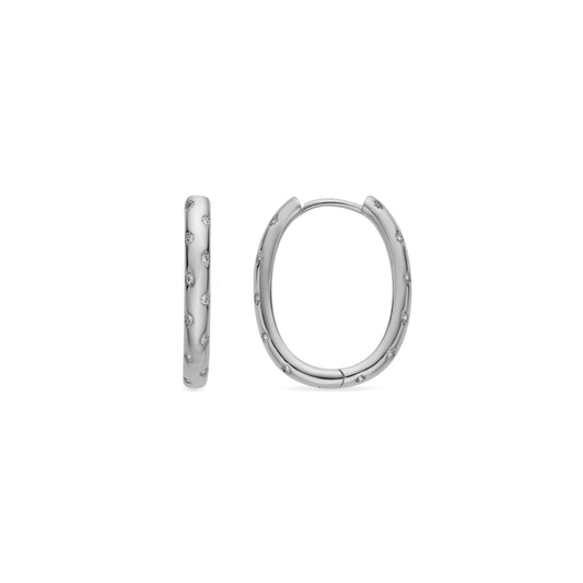 Pendientes con Circonita Brillante acabado plata - Dinlah