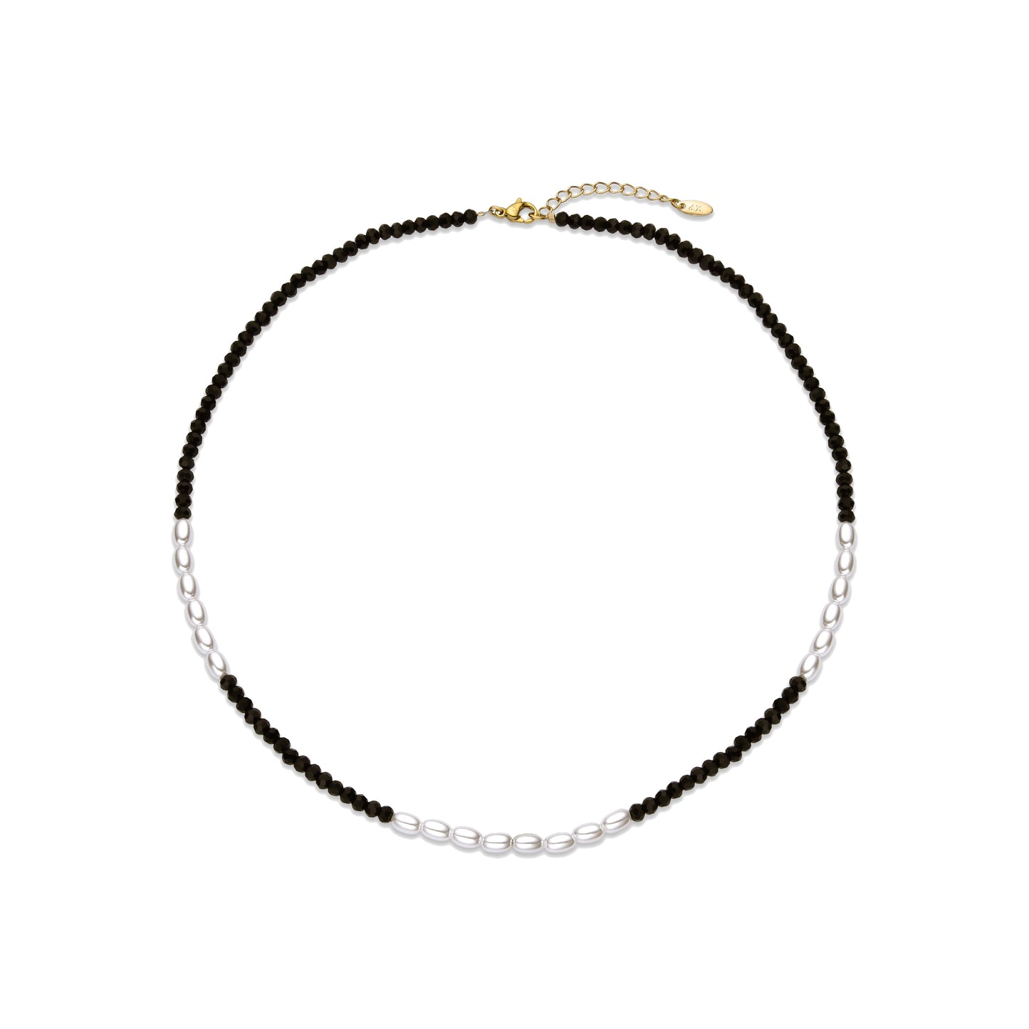 Collar con Perla Blanca acabado plata - Hyna