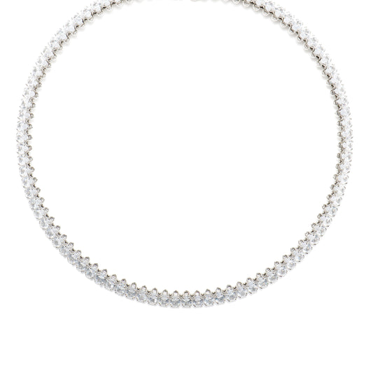 Collar con Circonita Brillante acabado plata - Comega