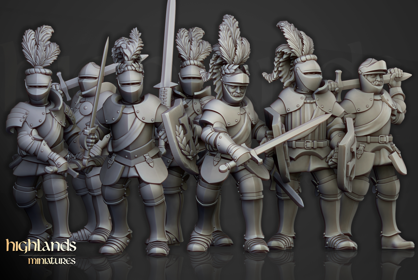 Sunland Knights on Foot, Highlands Miniatures