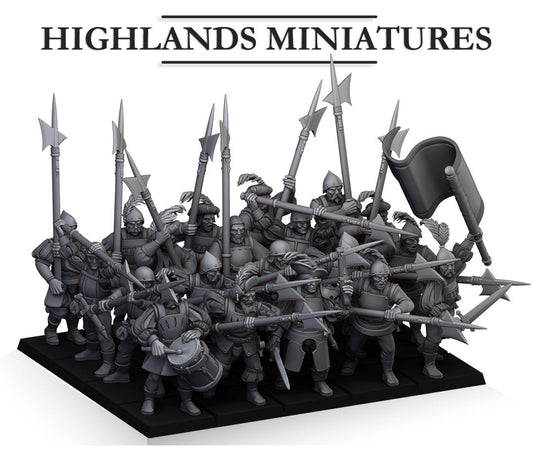 Sunland Troops with halberds, Highlands Miniatures