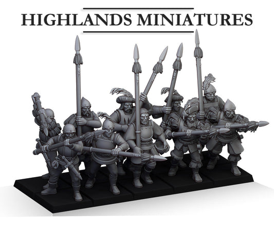 Sunland Troops with spear, Highlands Miniatures