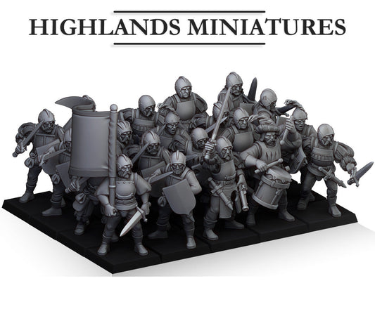 Sunland Troops with sword, Highlands Miniatures