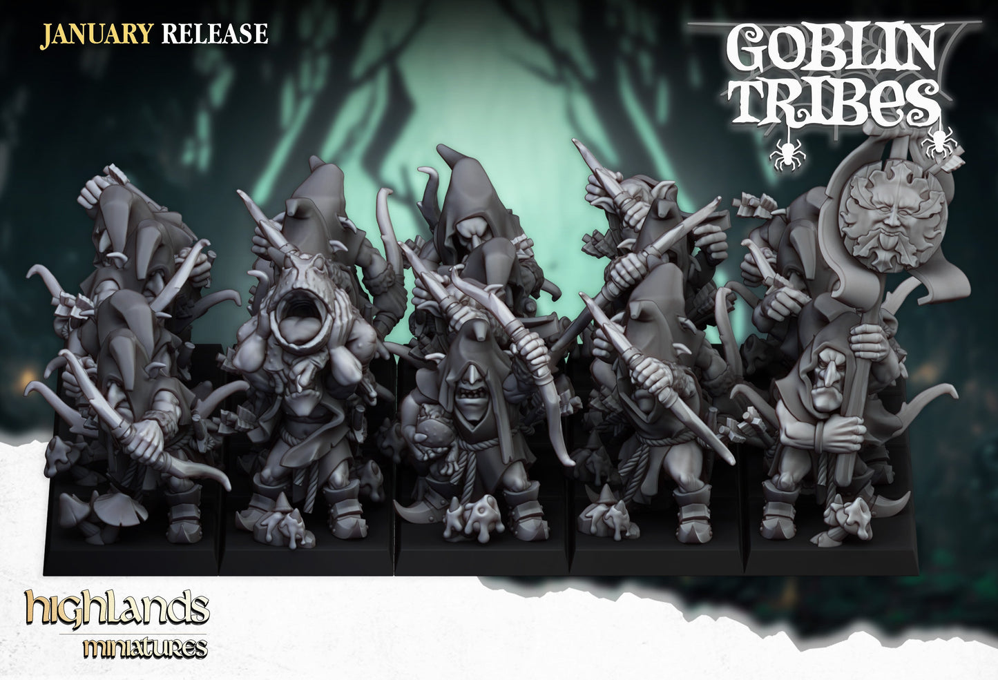 Swamp Goblins bowmen, Highlands Miniatures