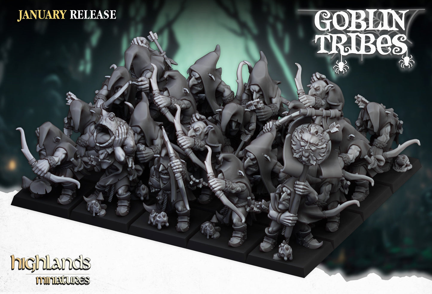 Swamp Goblins bowmen, Highlands Miniatures