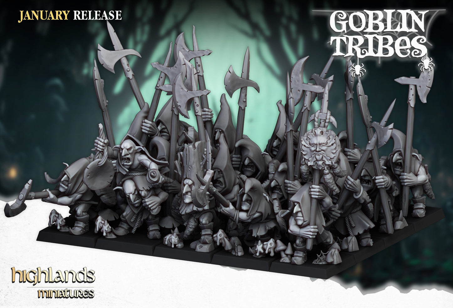 Swamp Goblins spearmen , Highlands Miniatures