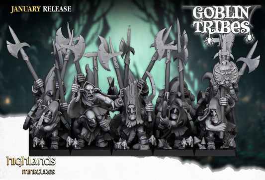 Swamp Goblins spearmen , Highlands Miniatures