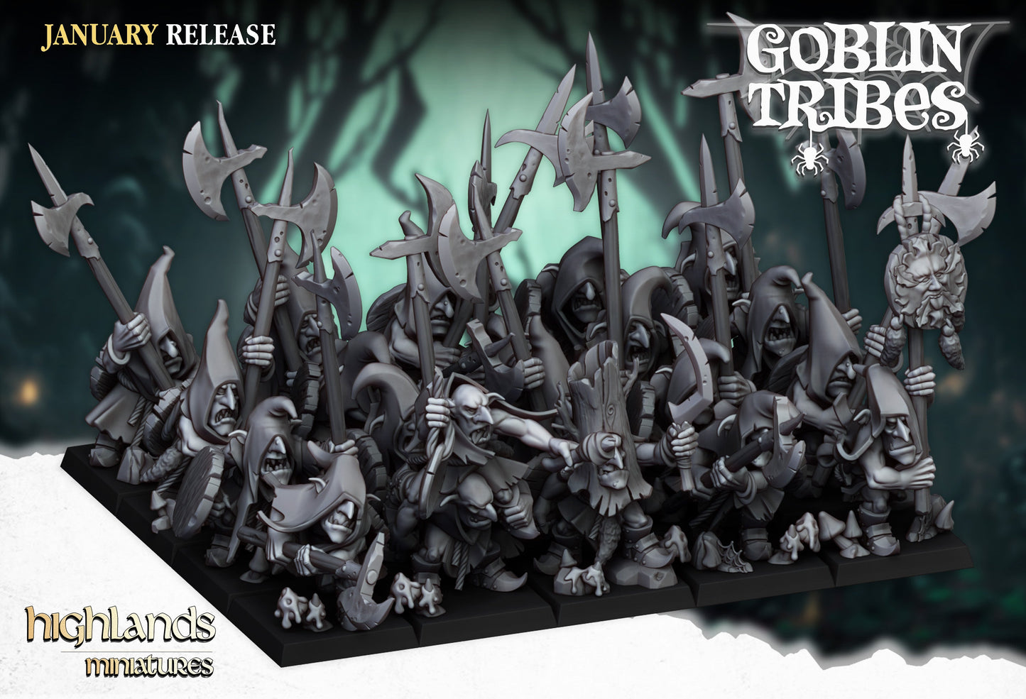 Swamp Goblins spearmen , Highlands Miniatures
