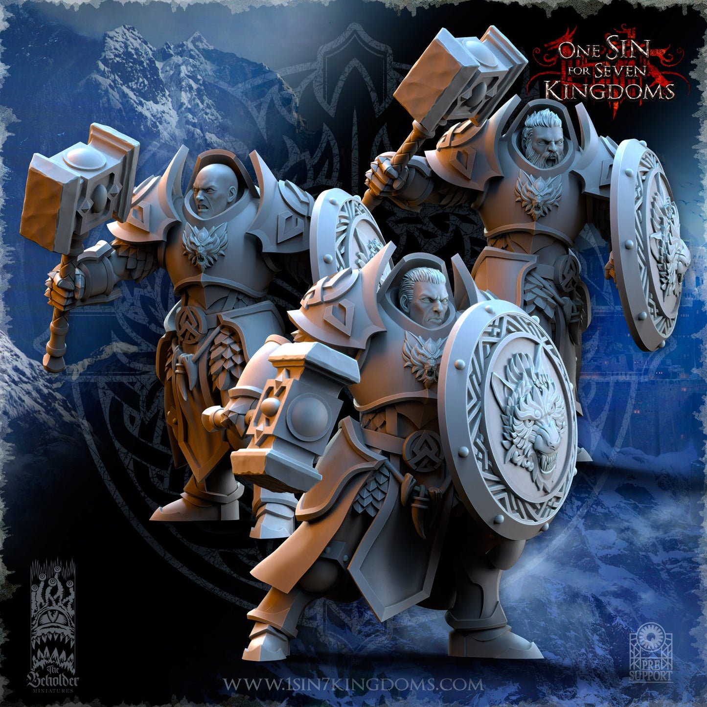 Punishers with shield, The Beholder Miniatures