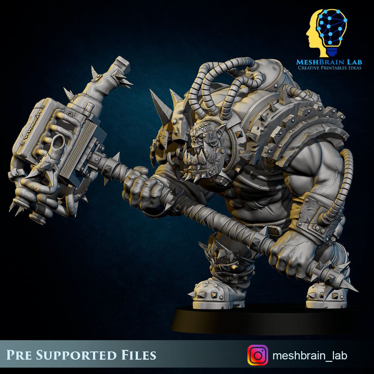 Ork Brute Warboss, MeshBrain Lab