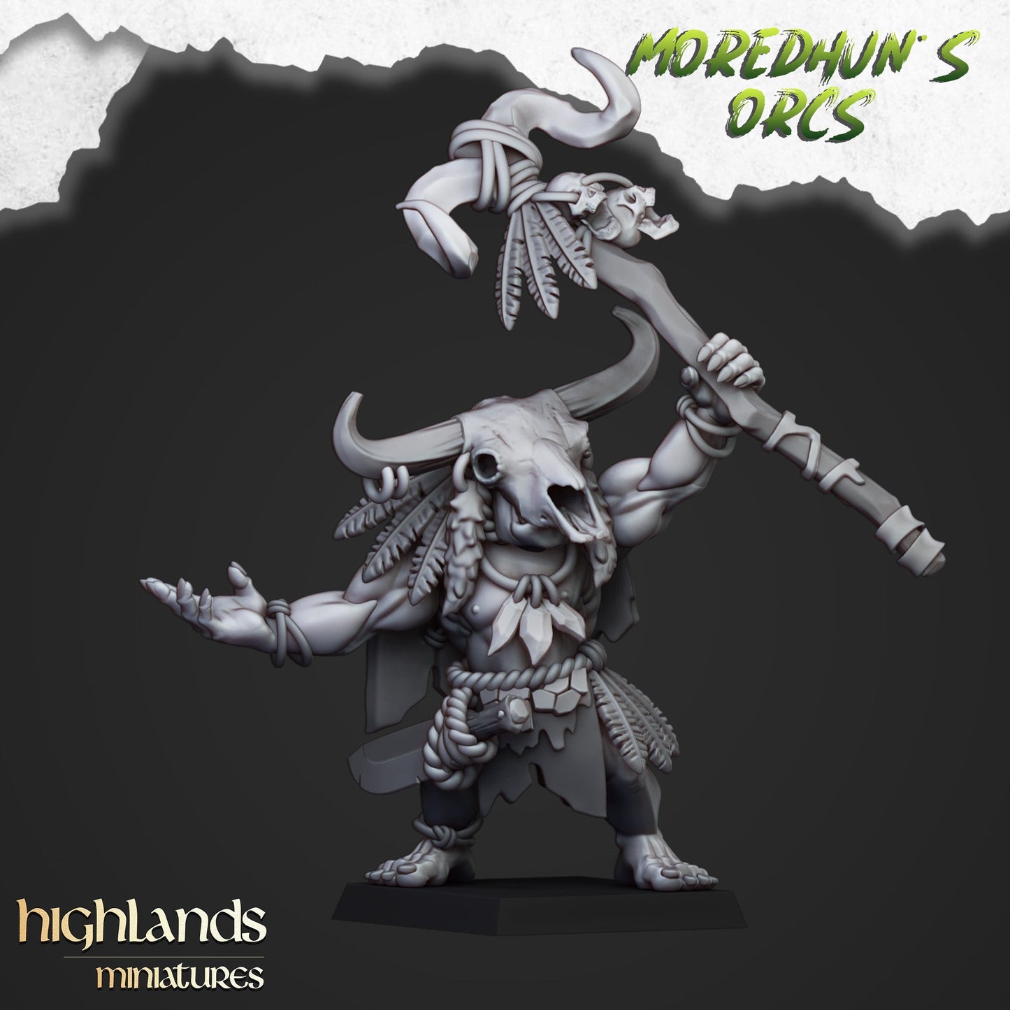 Cave Orc Shaman, Highlands Miniatures