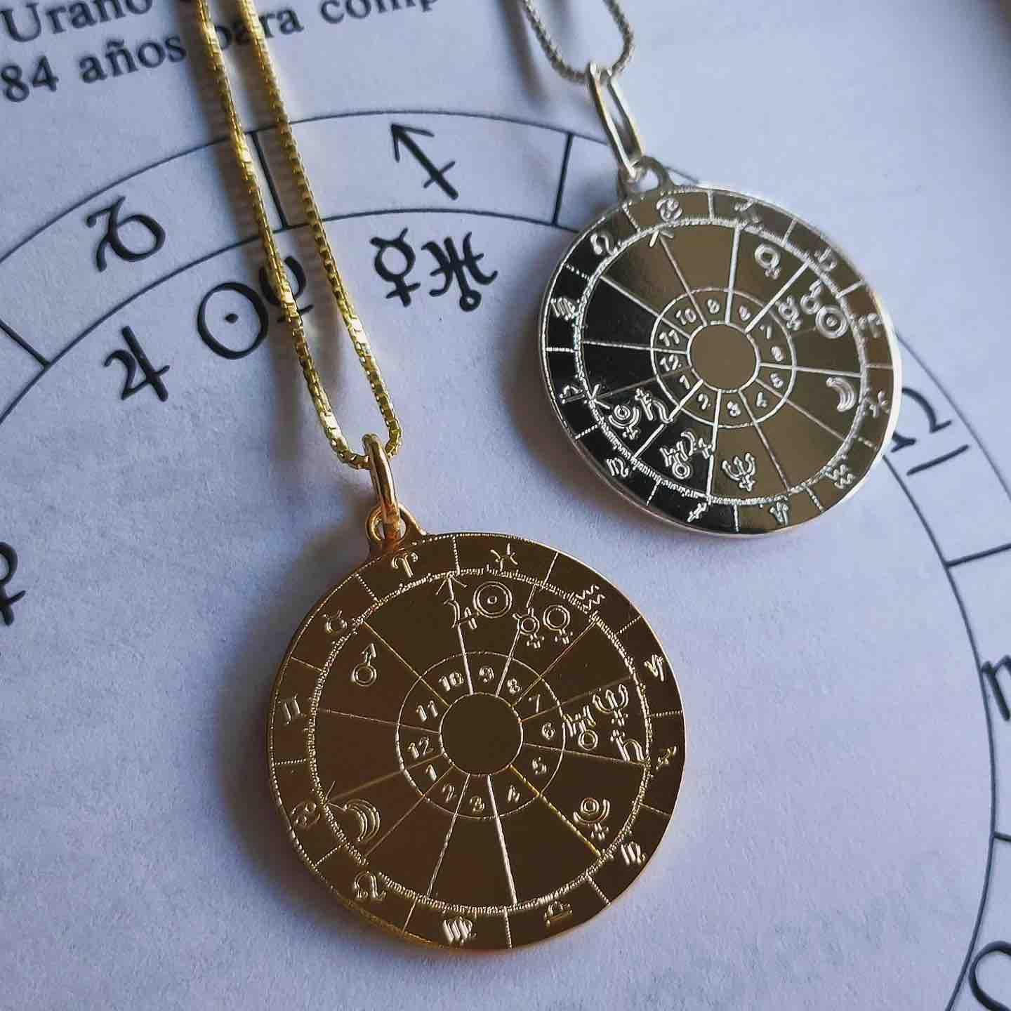 Colgante Medallón Carta Astral