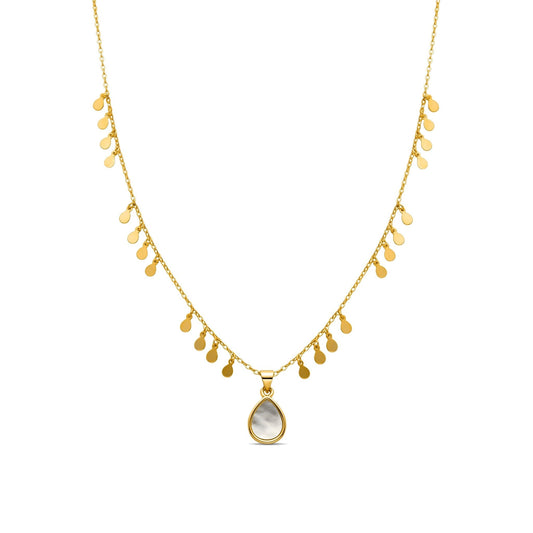 Collar acabado en oro 18k