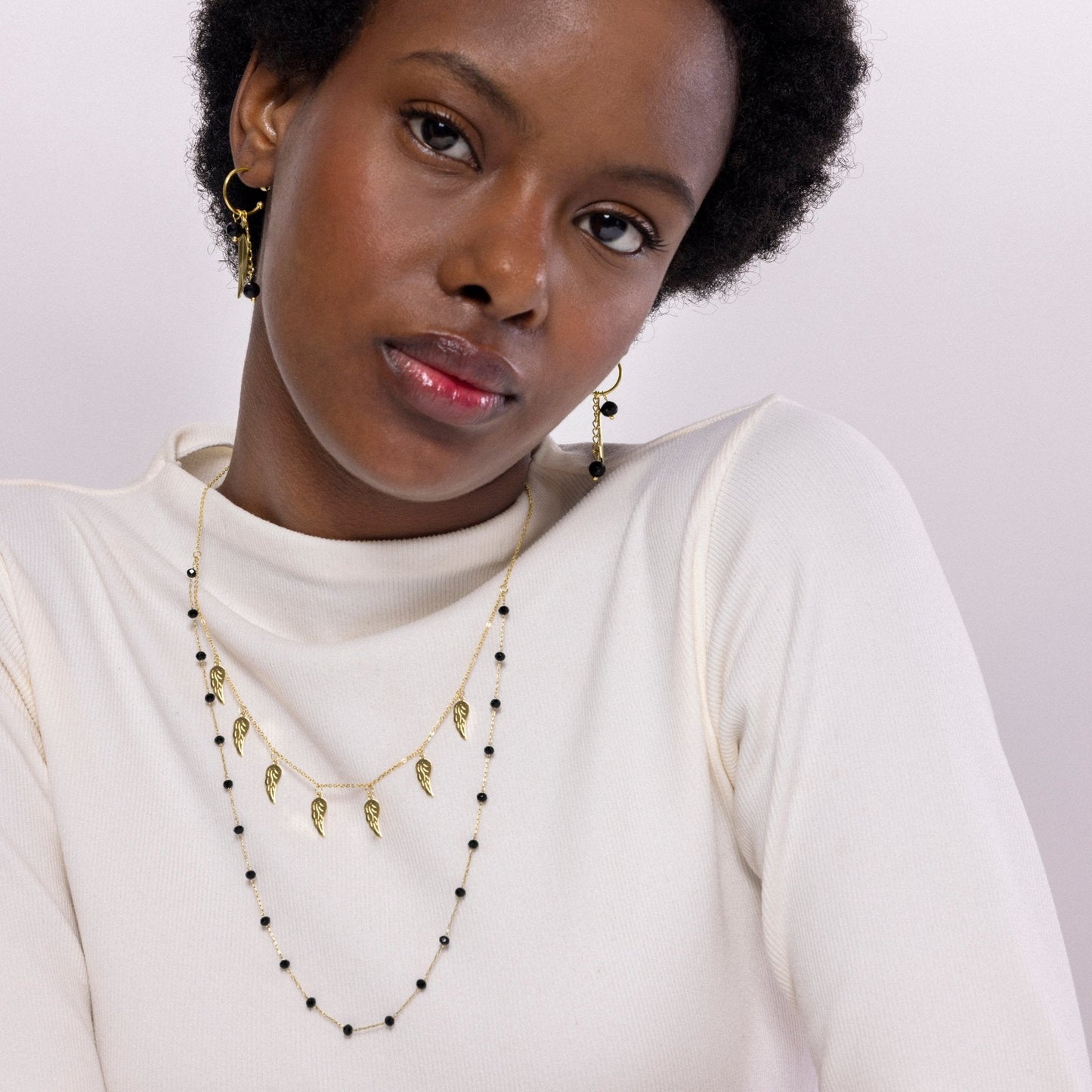 Collar acabado en oro amarillo 18k