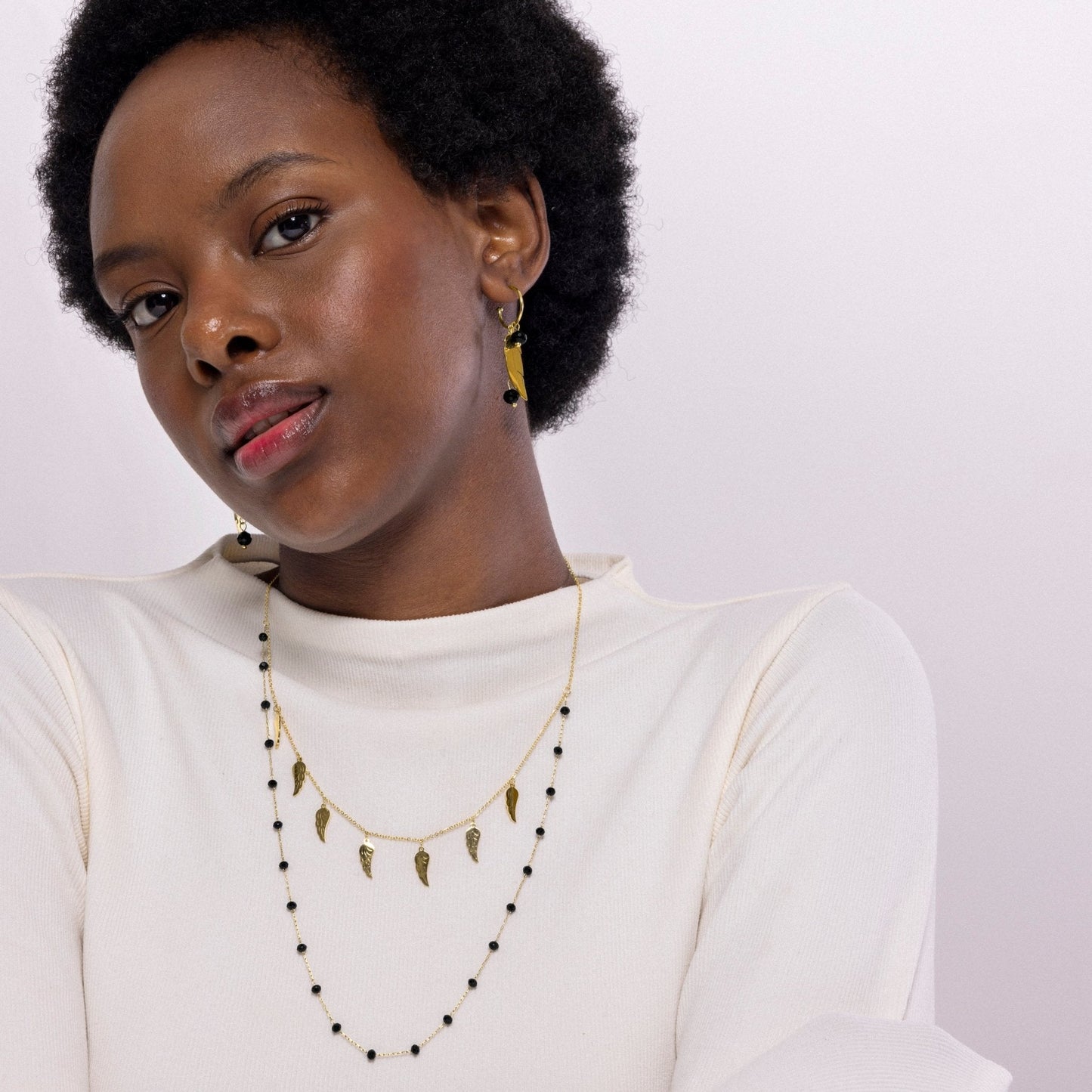 Collar acabado en oro amarillo 18k