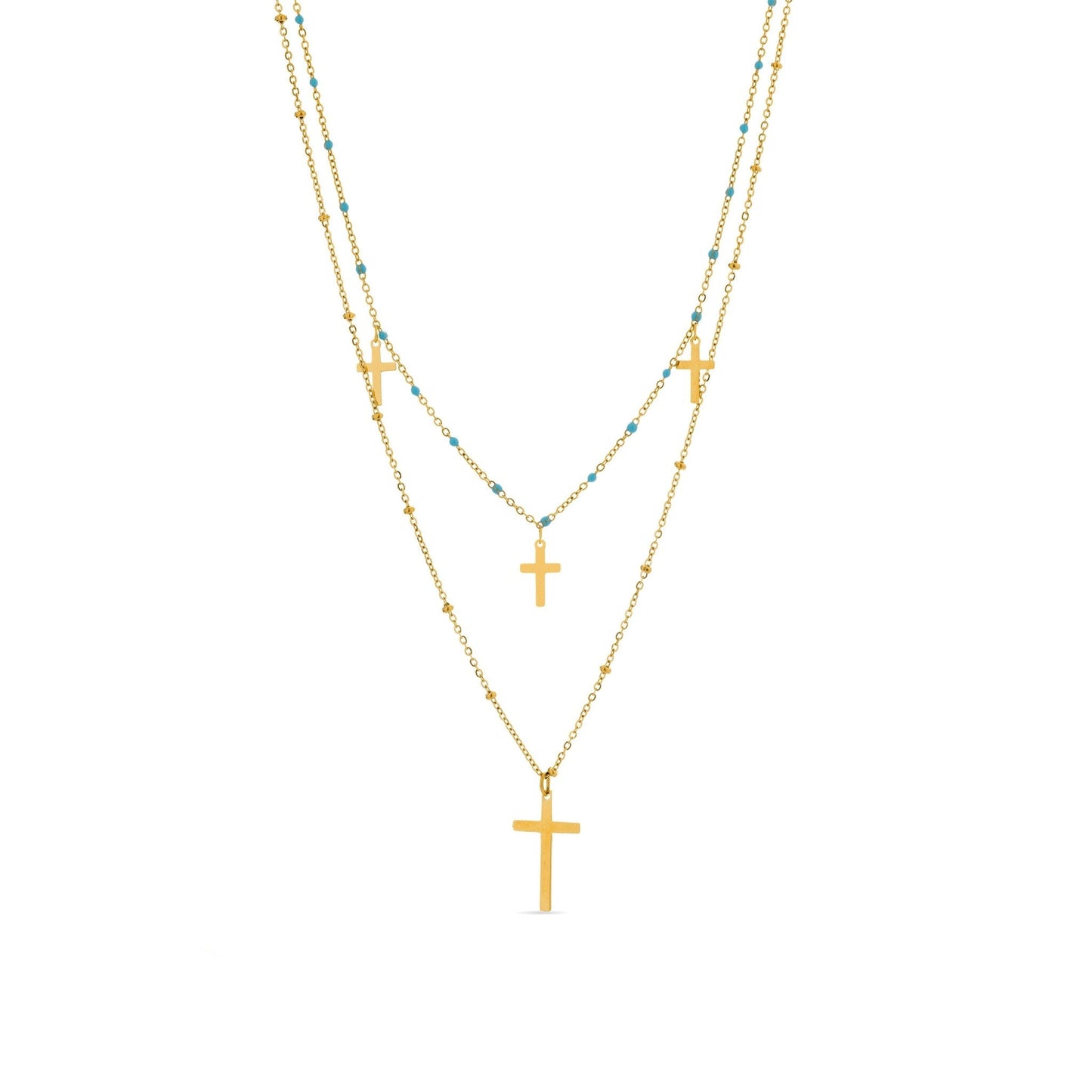 Collar acabado en oro amarillo 18k