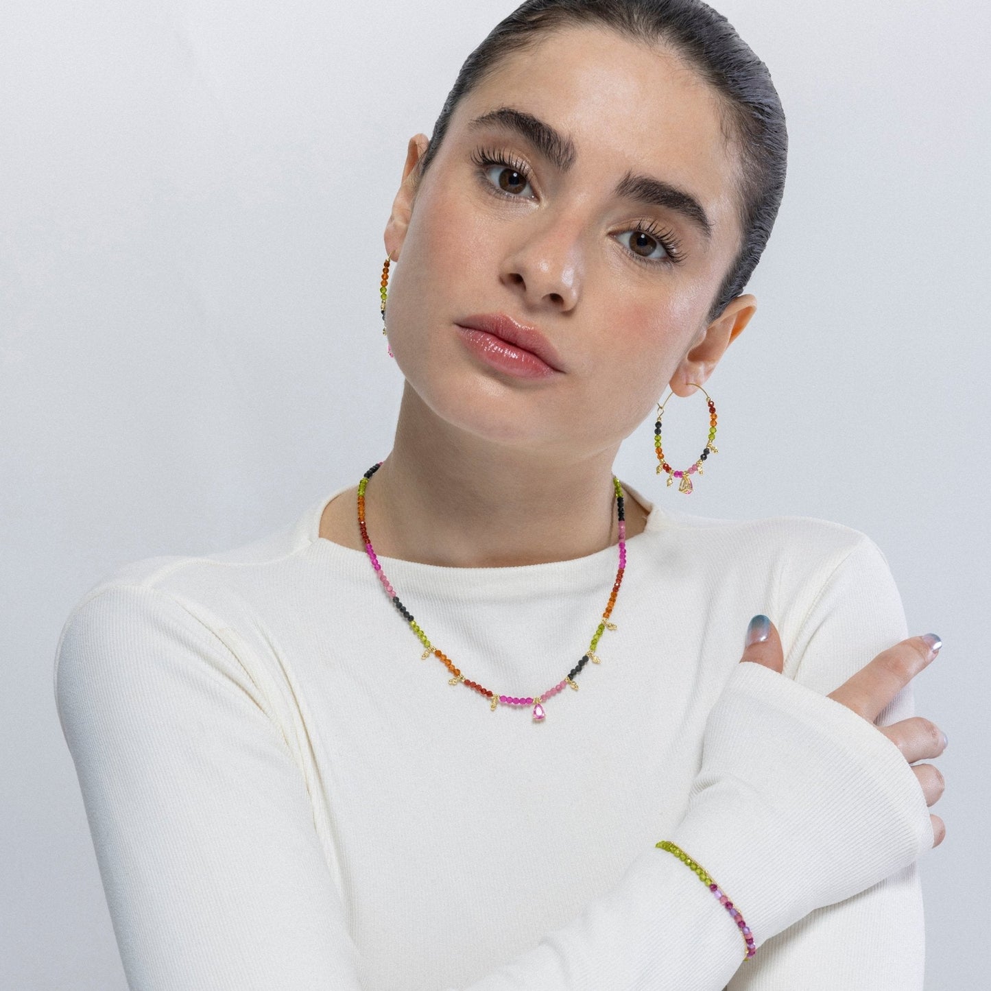 Collar acabado en oro amarilo 18k