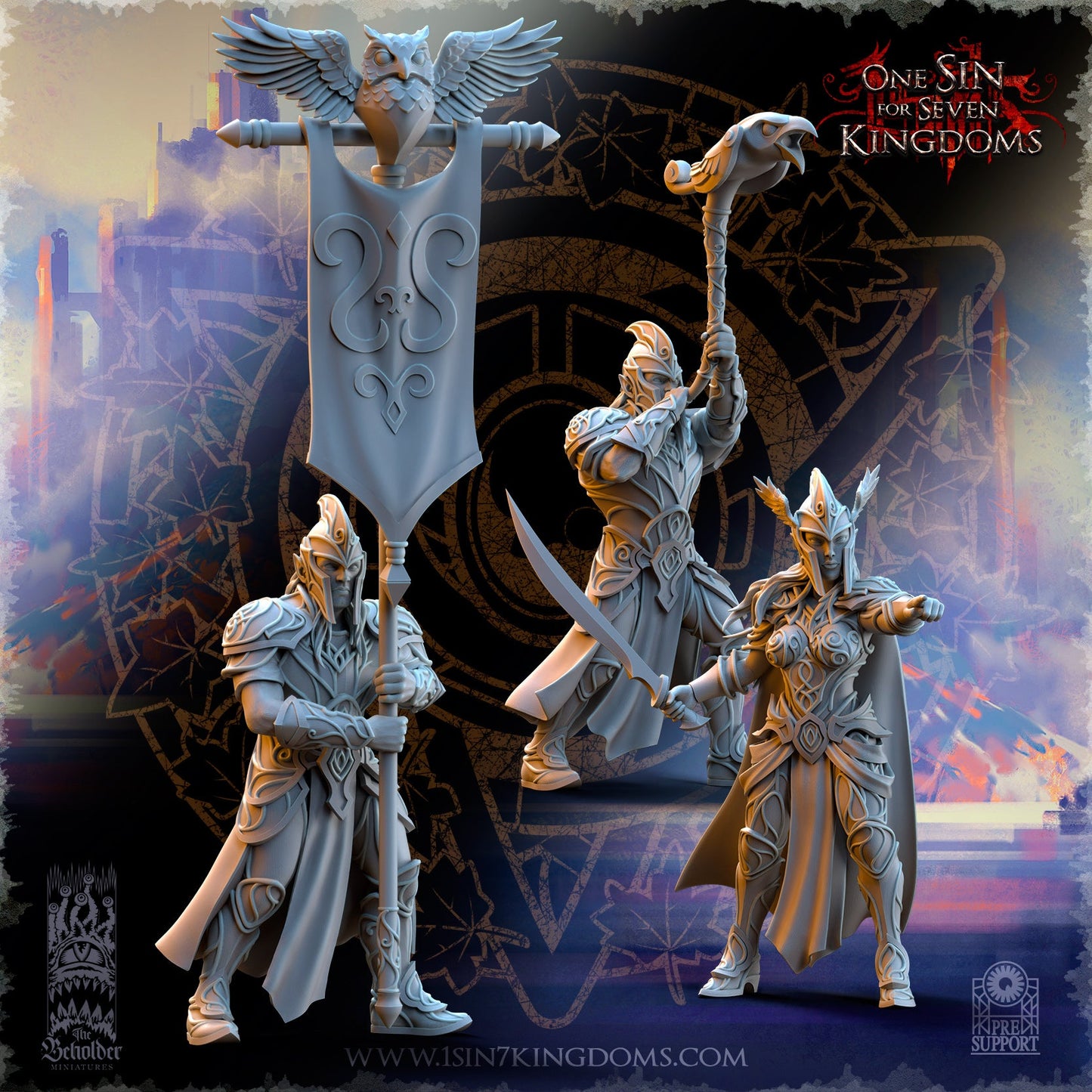 Silvermoor Elves Warriors, The Beholder Miniatures