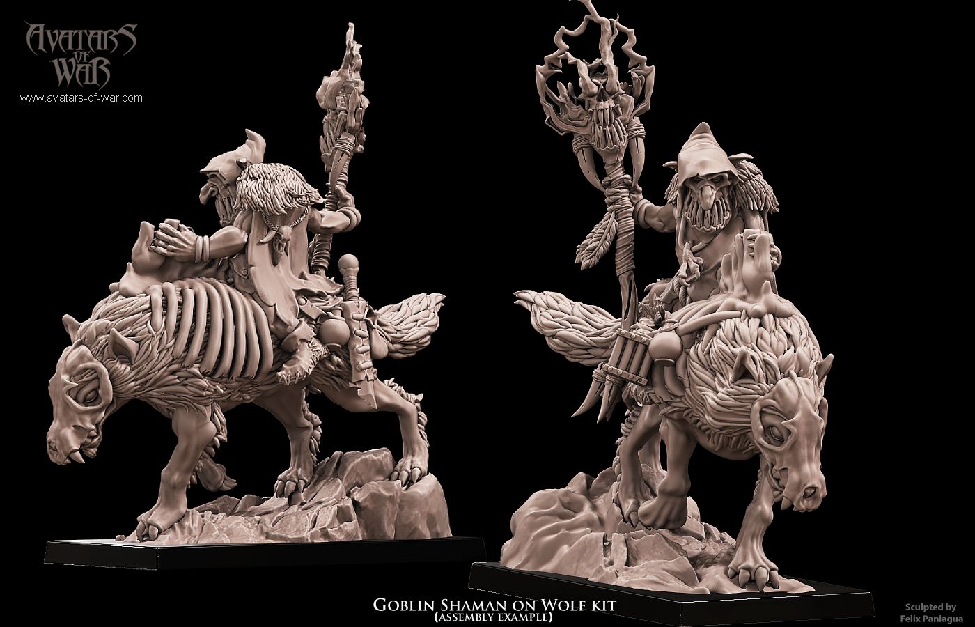 Goblin Shaman on Wolf, Avatars of War