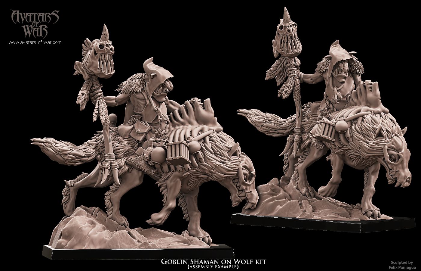 Goblin Shaman on Wolf, Avatars of War