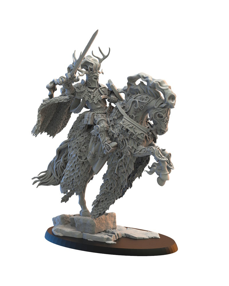 Medraut, The Knight's Shadow, on horse, Lost Kingdom Miniatures