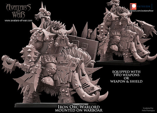 Iron Orc Warlord on Boar, Avatars of War