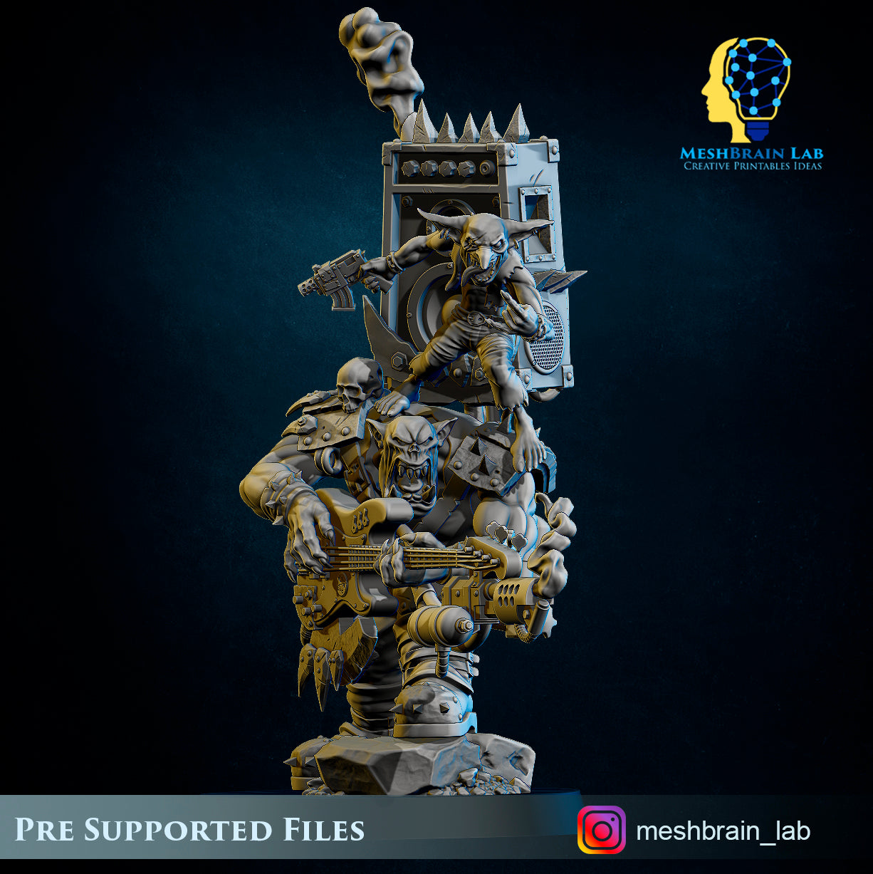 Ork Warboss Jarriz The Beast, MeshBrain Lab