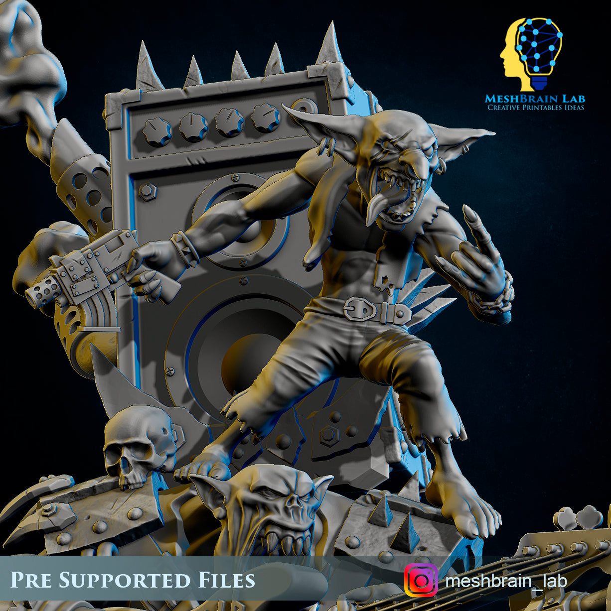 Ork Warboss Jarriz The Beast, MeshBrain Lab