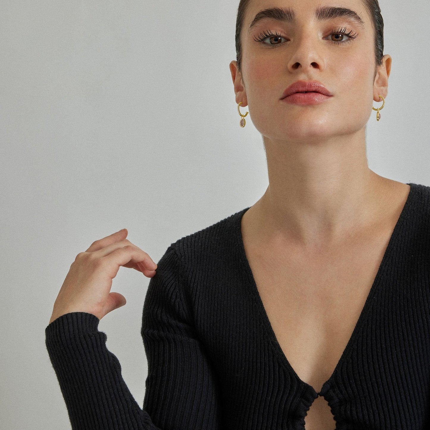 Pendientes acabado baño Oro 18K