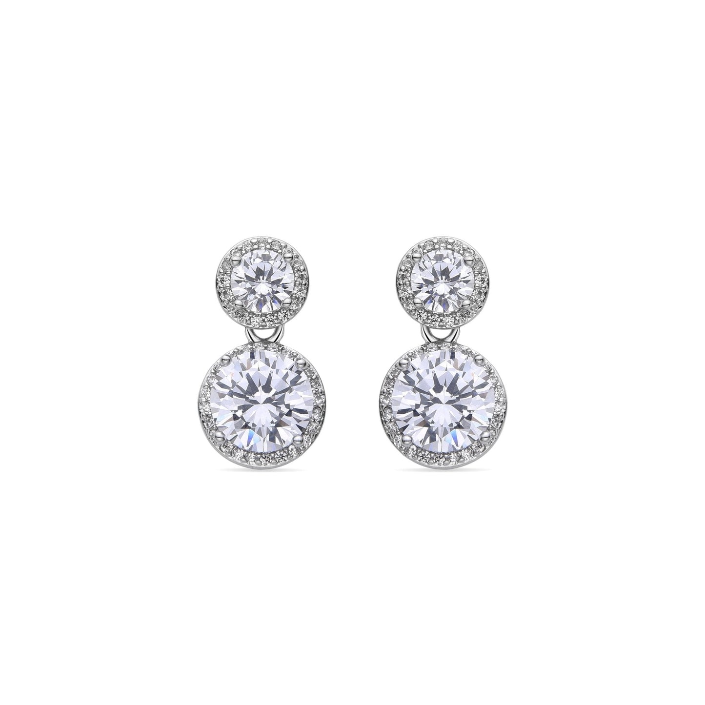 Pendientes acabado en baño de rodio